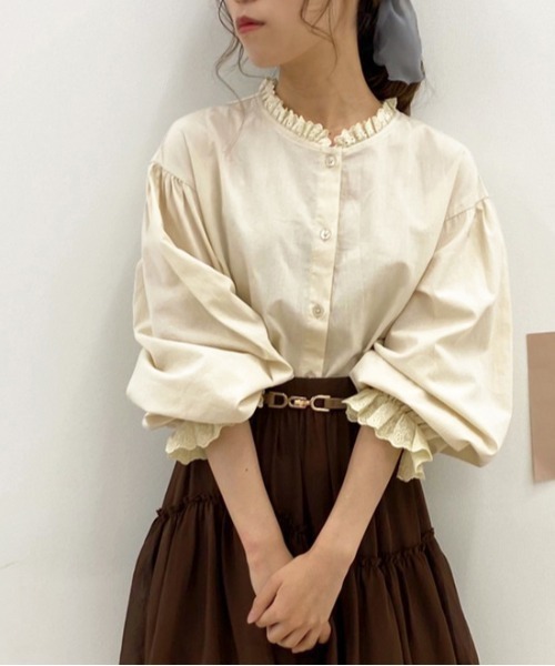 apres jour(アプレジュール)の「コットンレースフリルブラウス【ZOZOTOWN限定アイテム】(シャツ/ブラウス・レディース・アイボリー/オフホワイト・フリー)」の15枚目の写真