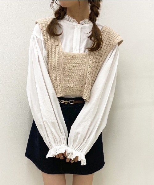 apres jour(アプレジュール)の「コットンレースフリルブラウス【ZOZOTOWN限定アイテム】(シャツ/ブラウス・レディース・アイボリー/オフホワイト・フリー)」の11枚目の写真