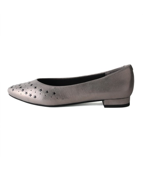coca(ANDEX shoes product)(コカ)の「coca / コカ 星スタッズ付き ポインテッドトゥ ローヒール パンプス 420002(パンプス・レディース・パイソン/ブラック/ベージュ・23.5cm/24.5cm/22cm/23cm/22.5cm/24cm)」の13枚目の写真