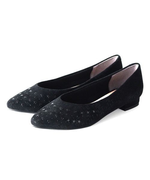 coca(ANDEX shoes product)(コカ)の「coca / コカ 星スタッズ付き ポインテッドトゥ ローヒール パンプス 420002(パンプス・レディース・パイソン/ブラック/ベージュ・23.5cm/24.5cm/22cm/23cm/22.5cm/24cm)」の20枚目の写真
