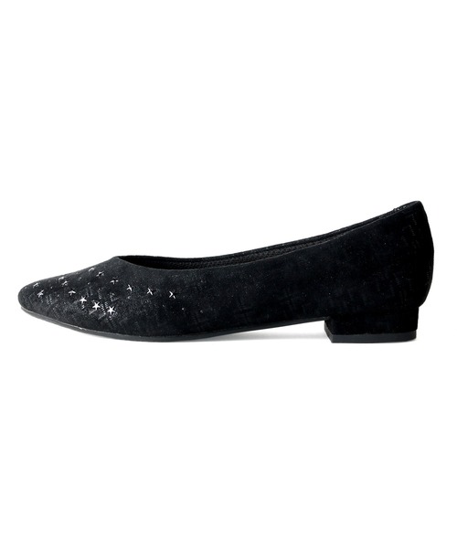 coca(ANDEX shoes product)(コカ)の「coca / コカ 星スタッズ付き ポインテッドトゥ ローヒール パンプス 420002(パンプス・レディース・パイソン/ブラック/ベージュ・23.5cm/24.5cm/22cm/23cm/22.5cm/24cm)」の17枚目の写真