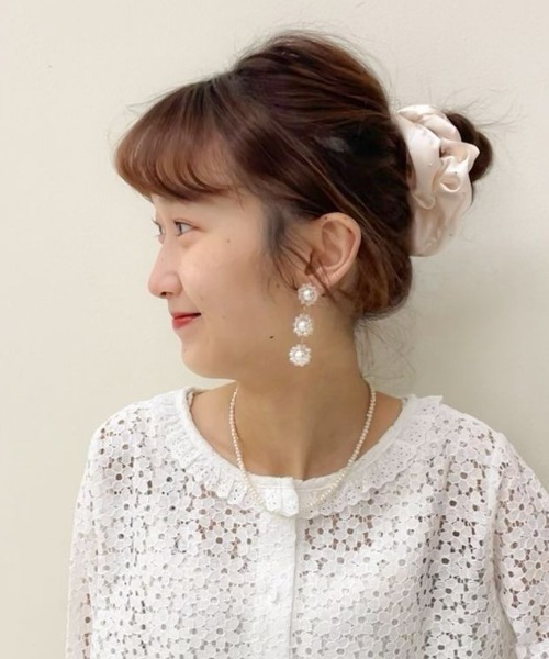 flower（フラワー）の「シアーフラワリーイヤリング（イヤリング・レディース・ホワイト・FREE）」の8枚目の写真