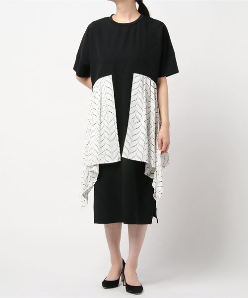 セール White コットンツイルサイドスカーフみえワンピース Lc ワンピース Tone Select Wear トーンセレクトウェア のファッション通販 Zozotown