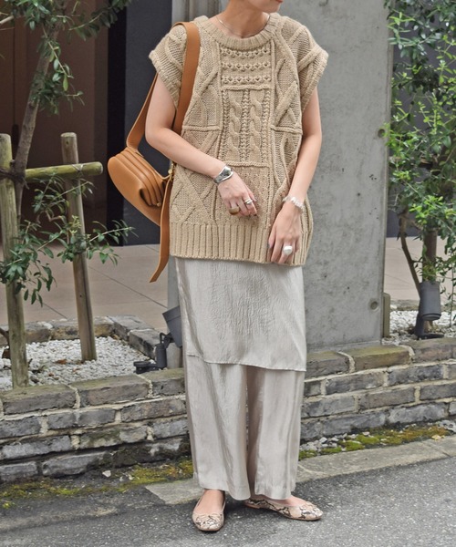 Marient（マリエント）の「ケーブルアランニットベスト（ニット/セーター・レディース・ベージュ/ブラウン/アイボリー・FREE）」の20枚目の写真