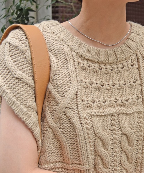 Marient（マリエント）の「ケーブルアランニットベスト（ニット/セーター・レディース・ベージュ/ブラウン/アイボリー・FREE）」の18枚目の写真