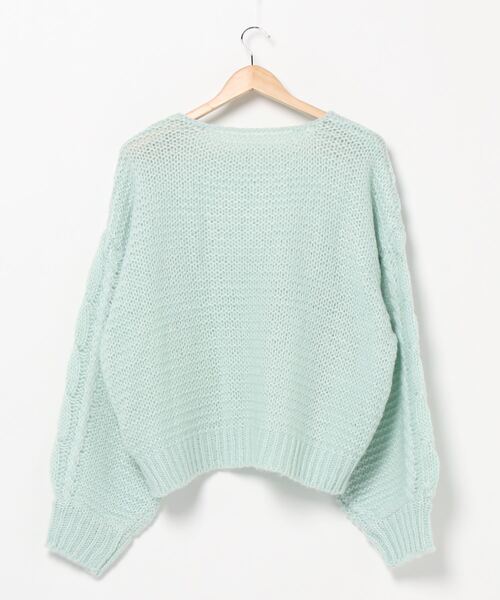 coca（coca）（コカ）の「やわらかローゲージニット（ニット/セーター・レディース・アイボリー/ライトグリーン/パープル・ONE SIZE）」の4枚目の写真