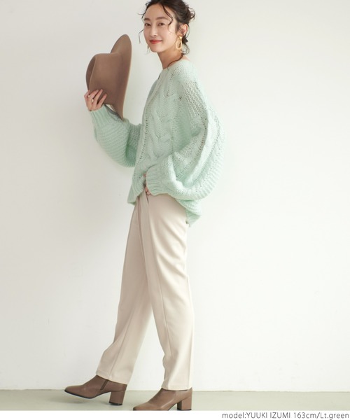 coca（coca）（コカ）の「やわらかローゲージニット（ニット/セーター・レディース・アイボリー/ライトグリーン/パープル・ONE SIZE）」の16枚目の写真