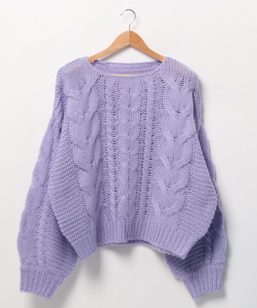 coca（coca）（コカ）の「やわらかローゲージニット（ニット/セーター・レディース・アイボリー/ライトグリーン/パープル・ONE SIZE）」の19枚目の写真