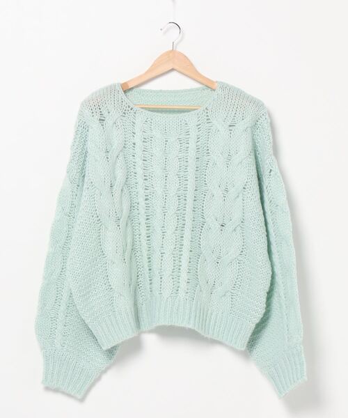 coca（coca）（コカ）の「やわらかローゲージニット（ニット/セーター・レディース・アイボリー/ライトグリーン/パープル・ONE SIZE）」の17枚目の写真