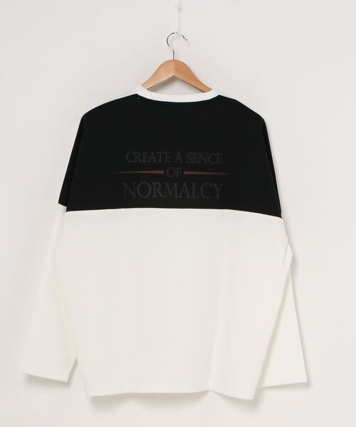 WEGO（ウィゴー）の「WEGO/ロゴプリントビッグシルエットドルマンプルオーバー（スウェット・メンズ・ホワイト/ベージュ・MEDIUM/LARGE）」の6枚目の写真