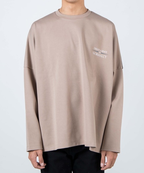 WEGO（ウィゴー）の「WEGO/ロゴプリントビッグシルエットドルマンプルオーバー（スウェット・メンズ・ホワイト/ベージュ・MEDIUM/LARGE）」の5枚目の写真