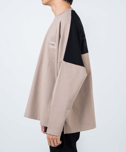 WEGO（ウィゴー）の「WEGO/ロゴプリントビッグシルエットドルマンプルオーバー（スウェット・メンズ・ホワイト/ベージュ・MEDIUM/LARGE）」の16枚目の写真