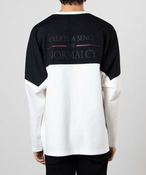 WEGO（ウィゴー）の「WEGO/ロゴプリントビッグシルエットドルマンプルオーバー（スウェット・メンズ・ホワイト/ベージュ・MEDIUM/LARGE）」の8枚目の写真