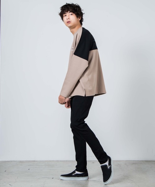 WEGO（ウィゴー）の「WEGO/ロゴプリントビッグシルエットドルマンプルオーバー（スウェット・メンズ・ホワイト/ベージュ・MEDIUM/LARGE）」の9枚目の写真