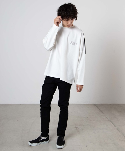 WEGO（ウィゴー）の「WEGO/ロゴプリントビッグシルエットドルマンプルオーバー（スウェット・メンズ・ホワイト/ベージュ・MEDIUM/LARGE）」の15枚目の写真