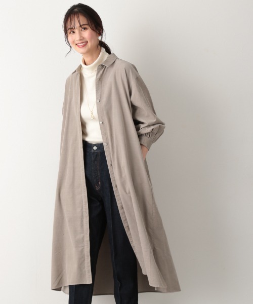 Global ワンピース ドレス ワンピースカロヤカコーデュロイシャツワンピース 注目のブランド即納 ワンピース