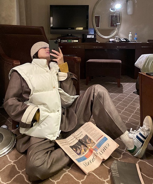 MASONPRINCE（メイソンプリンス）の「【MASONPRINCE】Oversized reflector print 2way down JKT MF1047（ダウンジャケット/コート・メンズ・ホワイト/ブラック・L/M/S）」の21枚目の写真