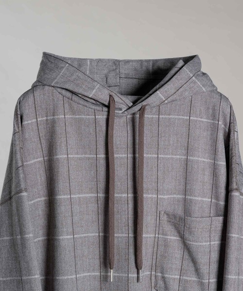 DOOPZ(ドープス)の「SIDE SLIT SMOOTH POCKET PARKA / サイドスリットスムースポケットパーカー(パーカー・メンズ・ブラック/ブラウン/グレー/ナチュラル・SMALL/MEDIUM/LARGE)」の5枚目の写真