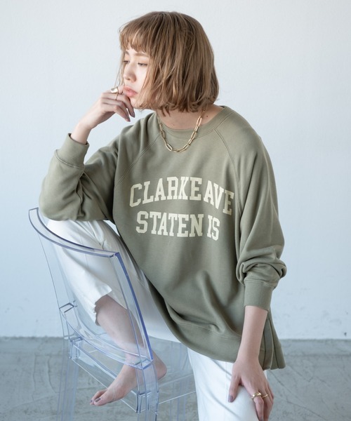 Aunt Marie's(アントマリーズ)の「カレッジロゴスウェット / AUNT MARIE'S(スウェット・レディース・ホワイト/ネイビー/グリーン・FREE)」の14枚目の写真