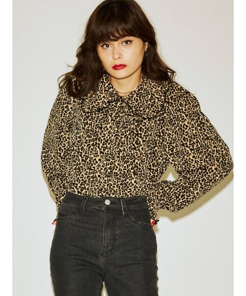 jouetie（ジュエティ）の「ビックカラーフロントリボンブラウス（シャツ/ブラウス・レディース・ブラック/オフホワイト/その他1・MEDIUM）」の10枚目の写真