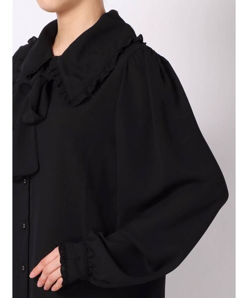 jouetie（ジュエティ）の「ビックカラーフロントリボンブラウス（シャツ/ブラウス・レディース・ブラック/オフホワイト/その他1・MEDIUM）」の9枚目の写真