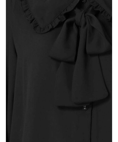 jouetie（ジュエティ）の「ビックカラーフロントリボンブラウス（シャツ/ブラウス・レディース・ブラック/オフホワイト/その他1・MEDIUM）」の5枚目の写真