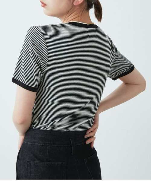 flowriri(フロウリリ)の「flowriri ボーダーTシャツ(Tシャツ/カットソー・レディース・ブラック/グリーン・FREE)」の15枚目の写真