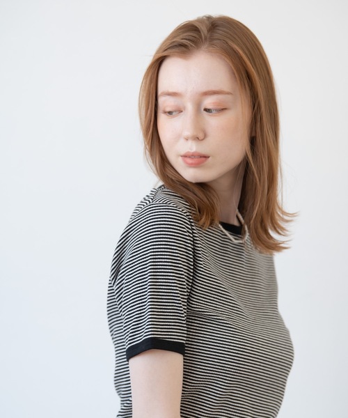 flowriri(フロウリリ)の「flowriri ボーダーTシャツ(Tシャツ/カットソー・レディース・ブラック/グリーン・FREE)」の20枚目の写真