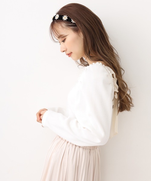 one after another NICE CLAUP（ワンアフターアナザーナイスクラップ）の「デイジービジューカチューシャ（カチューシャ・レディース・ブラック・FREE）」の7枚目の写真