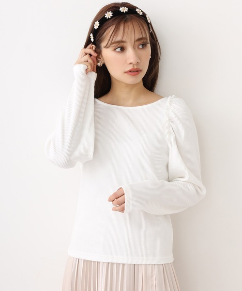 one after another NICE CLAUP（ワンアフターアナザーナイスクラップ）の「デイジービジューカチューシャ（カチューシャ・レディース・ブラック・FREE）」の3枚目の写真