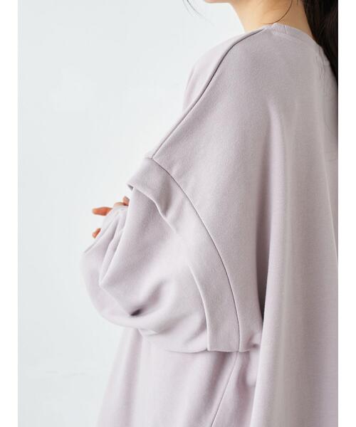 earth music&ecology（アースミュージックアンドエコロジー）の「ルーズシルエットプルオーバー ＊（スウェット・レディース・チャコールグレー/オフホワイト/ミント/ピンクベージュ・FREE）」の17枚目の写真