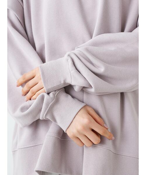 earth music&ecology（アースミュージックアンドエコロジー）の「ルーズシルエットプルオーバー ＊（スウェット・レディース・チャコールグレー/オフホワイト/ミント/ピンクベージュ・FREE）」の18枚目の写真