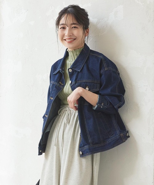 KOBE LETTUCE(コウベレタス)の「選べる2タイプ 5分袖ワイドリブニットトップス(ニット/セーター・レディース・カーキ/ブラウン系その他2/ベージュ系その他/ブラック/ライトベージュ/ブラウン系その他/ピンク/グリーン系その他/ピンク系その他/ブラック系その他・1/2)」の18枚目の写真