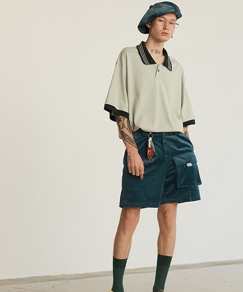 MIXSEVEN（ミックスセブン）の「グリーンフォーマルショーツ　H8K09【MIX SEVEN】（その他パンツ・メンズ・グリーン・S/M/L）」の4枚目の写真