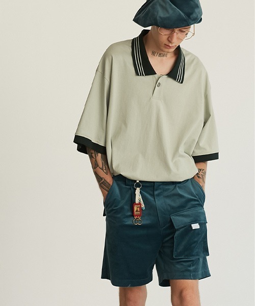 MIXSEVEN（ミックスセブン）の「グリーンフォーマルショーツ　H8K09【MIX SEVEN】（その他パンツ・メンズ・グリーン・S/M/L）」の5枚目の写真