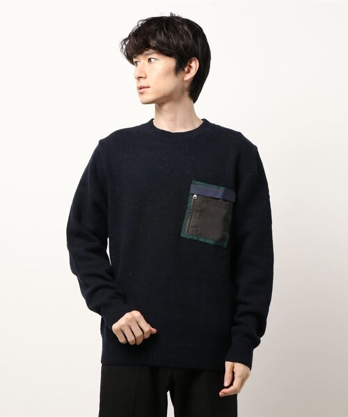 Request(リクエスト)の「【REQUEST】ミリタリーモチーフ クルーネックニット(ニット/セーター・メンズ・ブラック系その他/グレー系その他・FREE)」の2枚目の写真