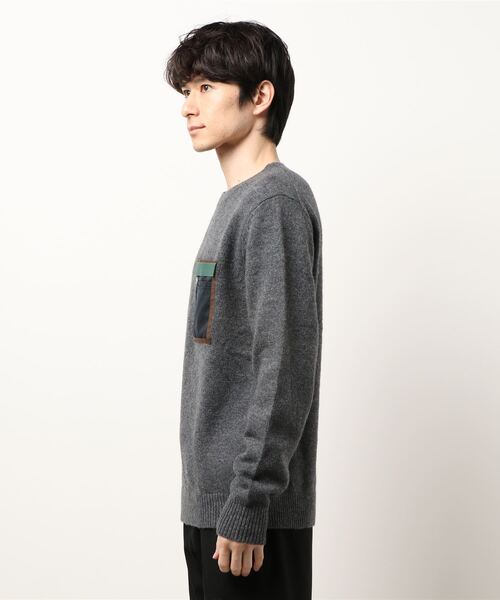 Request(リクエスト)の「【REQUEST】ミリタリーモチーフ クルーネックニット(ニット/セーター・メンズ・ブラック系その他/グレー系その他・FREE)」の4枚目の写真