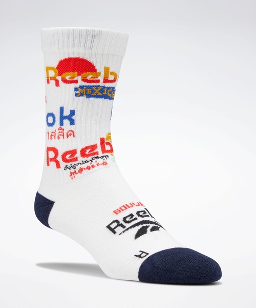 Reebok（リーボック）の「クラシックス トラベル ソックス / Classics Travel Socks（ソックス/靴下・メンズ・ホワイト/ブラック・MEDIUM/SMALL）」の2枚目の写真