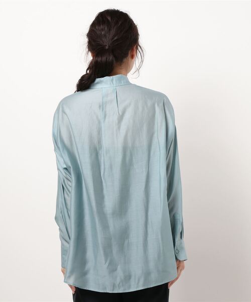 N.（N. Natural Beauty Basic）（エヌエヌナチュラルビューティーベーシック）の「◆シアーリラックスシャツ（シャツ/ブラウス・レディース・ベージュ/パープル/ブルー/ブラック・MEDIUM）」の22枚目の写真