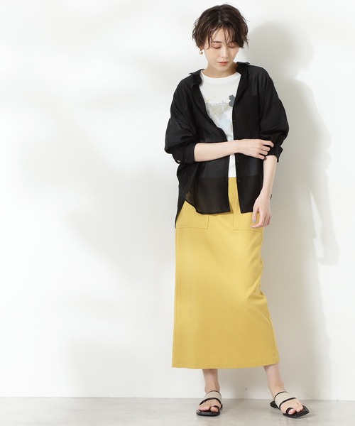 N.（N. Natural Beauty Basic）（エヌエヌナチュラルビューティーベーシック）の「◆シアーリラックスシャツ（シャツ/ブラウス・レディース・ベージュ/パープル/ブルー/ブラック・MEDIUM）」の19枚目の写真