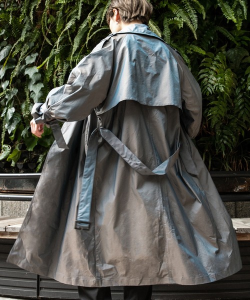 kutir(クティール)の「【kutir3周年記念アイテム】タマムシトレンチコート(トレンチコート・レディース・カーキブラウン/ブルー/パープル・SMALL/MEDIUM)」の21枚目の写真