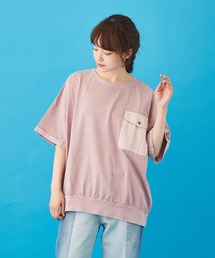 CUBE SUGAR（キューブシュガー）の「WEB限定 天竺 ピグメントバイオ パッチポケット付き Ｔシャツ（Tシャツ/カットソー）」