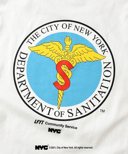 Lafayette（ラファイエット）の「LFYT ラファイエット [Lafayette] - x ディーエスエヌワイ [DSNY] コラボ ニューヨーク市衛生局 コミュニティーサービス グラフィック 半袖 Tシャツ [COMMUNITY SERVICES TEE]（Tシャツ/カットソー・メンズ・ホワイト/ダークグリーン/ブラック/オレンジ・X-LARGE/XX-LARGE/MEDIUM/LARGE/SMALL）」の8枚目の写真
