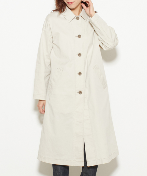 コットンストレッチステンカラーコート ステンカラーコート Lourmarin ルールマラン のファッション