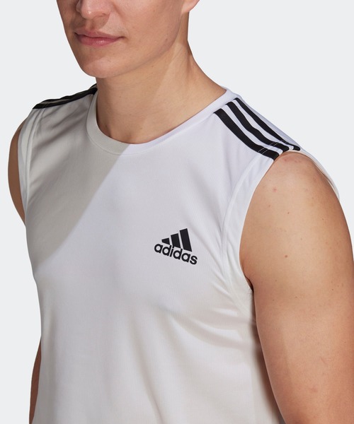 adidas（アディダス）の「M D2M 3ストライプス タンクトップ
