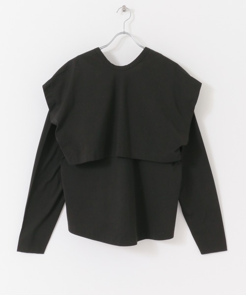 R JUBILEE（アールジュビリー）の「R JUBILEE　Layered Long T-shirts（Tシャツ/カットソー・レディース・ブラック/ブラウン/グリーン系その他・FREE）」の2枚目の写真