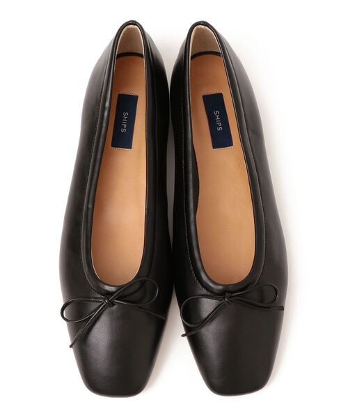 SHIPS（シップス）の「スクエアバレエシューズ◇（バレエシューズ・レディース・オフホワイト/ブラック・25/30/35/40/45/50）」の13枚目の写真