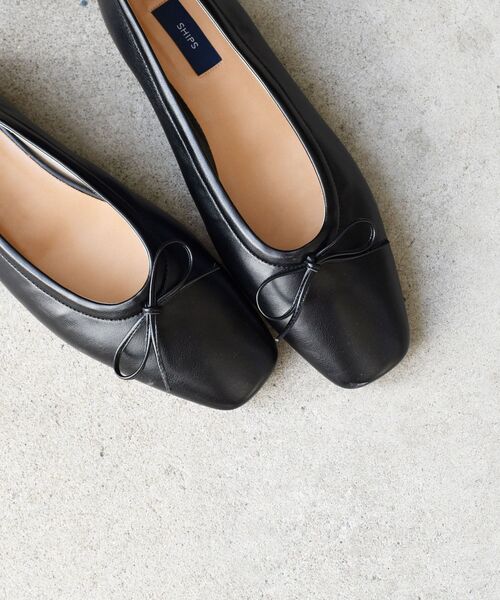 SHIPS（シップス）の「スクエアバレエシューズ◇（バレエシューズ・レディース・オフホワイト/ブラック・25/30/35/40/45/50）」の7枚目の写真
