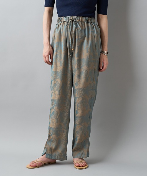 CIAOPANIC（チャオパニック）の「リーフ柄イージーパンツ（スラックス・レディース・グリーン/ネイビー/ブルー系その他・FREE）」の22枚目の写真