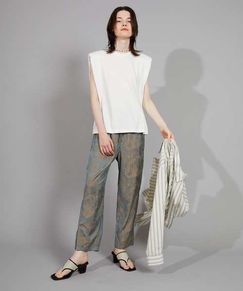 CIAOPANIC（チャオパニック）の「リーフ柄イージーパンツ（スラックス・レディース・グリーン/ネイビー/ブルー系その他・FREE）」の20枚目の写真